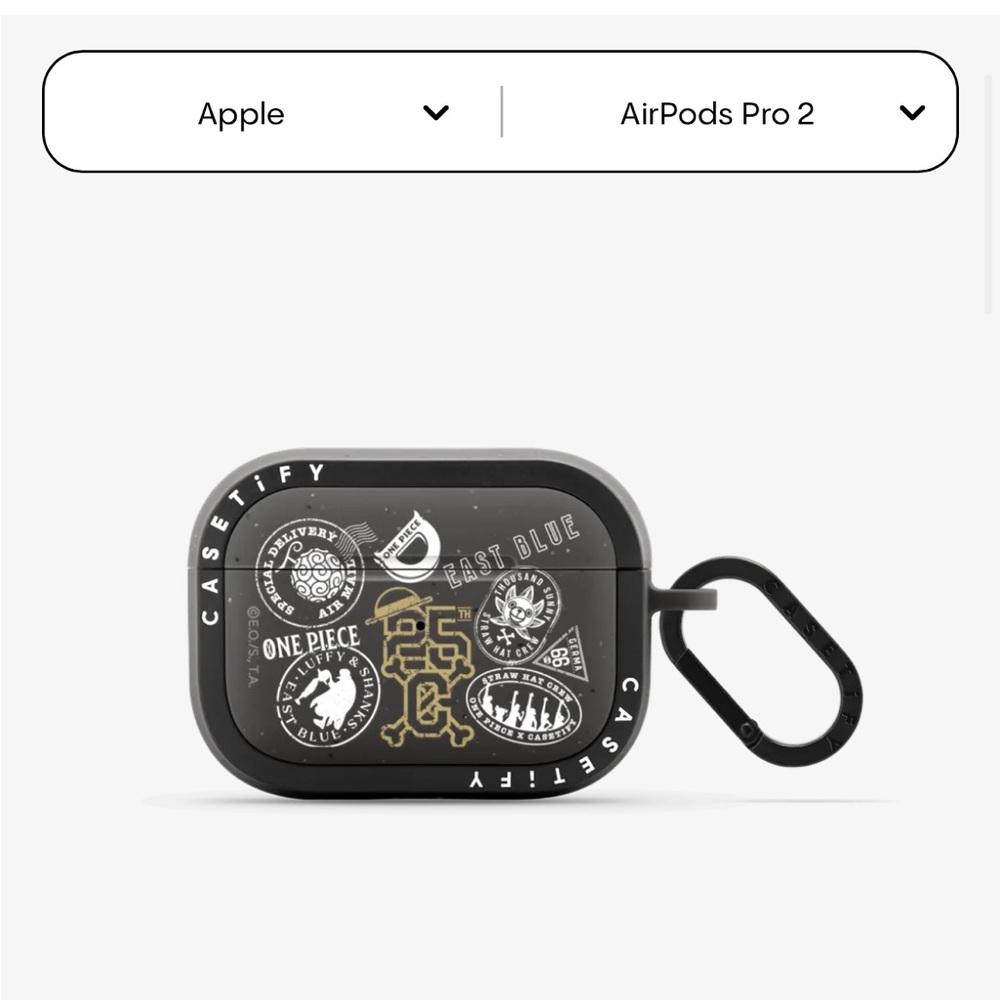 Casetify Black and White Earbuds Case (2nd Generation AirPod Pro)